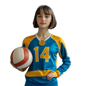 Young Volleyball Champion Vinyl Car Decal Sticker – Waterproof & UV-Resistant 8"