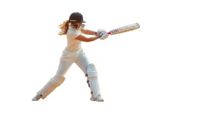 Female Cricket Player Vinyl Car Decal Sticker – Waterproof & UV-Resistant 8"