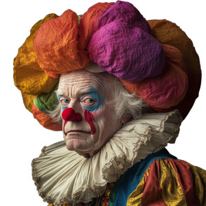 Colorful Clown Portrait Vinyl Car Decal Sticker – Waterproof & UV-Resistant 8"