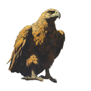 Giant Eagle Illustration Vinyl Car Decal Sticker – Waterproof & UV-Resistant 8"