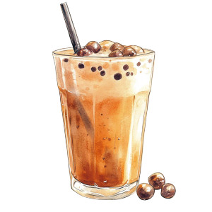 Pearl Milk Tea V2 Vinyl Car Decal Sticker – Waterproof & UV-Resistant 8"