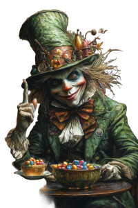 Mad Hatter Beckons Vinyl Car Decal Sticker – Waterproof & UV-Resistant 8"