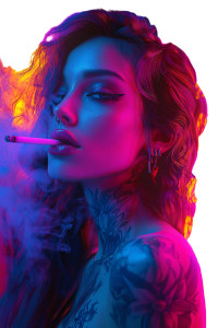 Tattooed Woman Smoking Vinyl Car Decal Sticker – Waterproof & UV-Resistant 8" Tattooed Woman Smoking Vinyl Car Decal Sticker – Waterproof & UV-Resistant 8"