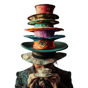 Mad Hatter Dreaming Vinyl Car Decal Sticker – Waterproof & UV-Resistant 8"