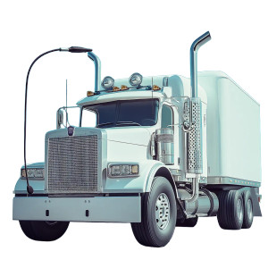 Truck With Headphones Vinyl Car Decal Sticker – Waterproof & UV-Resistant 8"