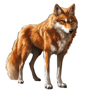 Ginger Wolf Vinyl Car Decal Sticker – Waterproof & UV-Resistant 8"