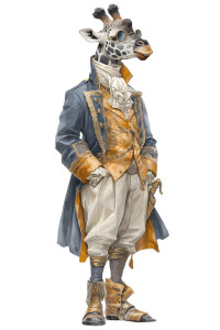 Napoleon Cat Giraffe Vinyl Car Decal Sticker – Waterproof & UV-Resistant 8"