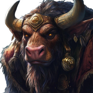 Tauren Warrior Vinyl Car Decal Sticker – Waterproof & UV-Resistant 8"