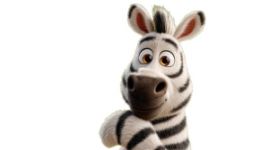 Cute Smiling Zebra Vinyl Car Decal Sticker – Waterproof & UV-Resistant 8"