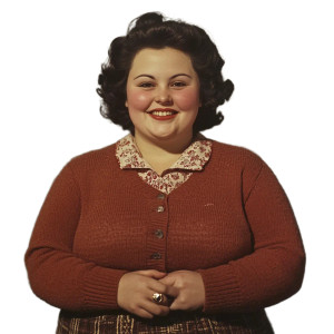 Happy Frumpy Woman Vinyl Car Decal Sticker – Waterproof & UV-Resistant 8"