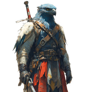 Aarakocra Fighter Vinyl Car Decal Sticker – Waterproof & UV-Resistant 8"