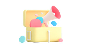 Treasure Chest Megaphone Vinyl Car Decal Sticker – Waterproof & UV-Resistant 8"