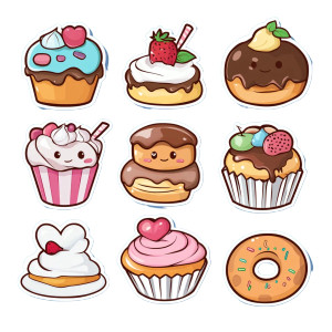 Cute Anime Desserts Vinyl Car Decal Sticker – Waterproof & UV-Resistant 8" Cute Anime Desserts Vinyl Car Decal Sticker – Waterproof & UV-Resistant 8"