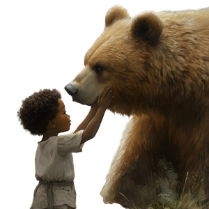 Child Instructing Bear Vinyl Car Decal Sticker – Waterproof & UV-Resistant 8"