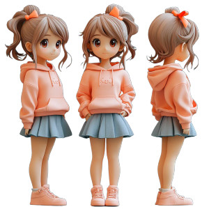 Cute Blind Box Girl Vinyl Car Decal Sticker – Waterproof & UV-Resistant 8"