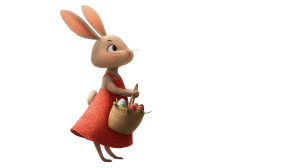 Cute Easter Bunny Vinyl Car Decal Sticker – Waterproof & UV-Resistant 8"