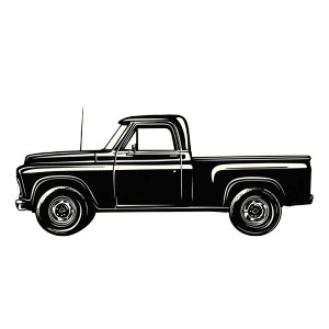 Pickup Truck Logo Vinyl Car Decal Sticker – Waterproof & UV-Resistant 8"
