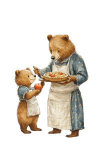 Mother Bear Baking Vinyl Car Decal Sticker – Waterproof & UV-Resistant 8"