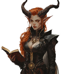 Tiefling Sorcerer V7 Vinyl Car Decal Sticker – Waterproof & UV-Resistant 8"