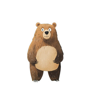 Friendly Woodland Bear Vinyl Car Decal Sticker – Waterproof & UV-Resistant 8"