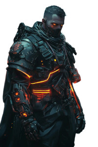 Cyber Gothic Knight Vinyl Car Decal Sticker – Waterproof & UV-Resistant 8"