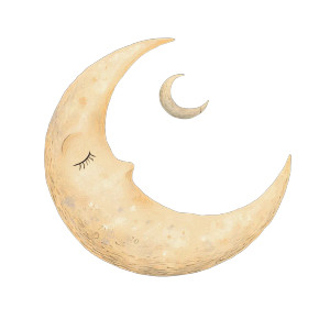 Star Moon Illustration Vinyl Car Decal Sticker – Waterproof & UV-Resistant 8"