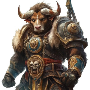 Tauren Paladin Vinyl Car Decal Sticker – Waterproof & UV-Resistant 8"