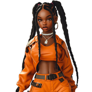 Female Travis Scott Vinyl Car Decal Sticker – Waterproof & UV-Resistant 8"