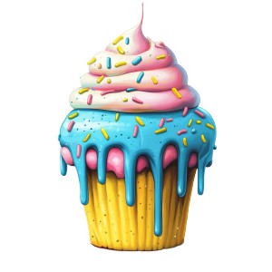 Dripping Icing Vinyl Car Decal Sticker – Waterproof & UV-Resistant 8"