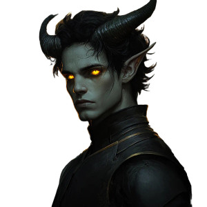 Tiefling Rogue Halo Vinyl Car Decal Sticker – Waterproof & UV-Resistant 8"