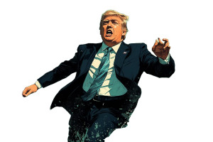 President In Storm Vinyl Car Decal Sticker – Waterproof & UV-Resistant 8"
