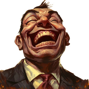 Evil Rich Laugh V2 Vinyl Car Decal Sticker – Waterproof & UV-Resistant 8"