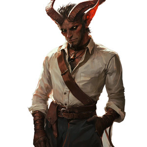 Tiefling Smuggler Vinyl Car Decal Sticker – Waterproof & UV-Resistant 8"