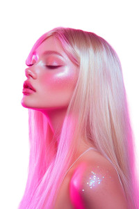 Glowing Blonde Woman V2 Vinyl Car Decal Sticker – Waterproof & UV-Resistant 8"