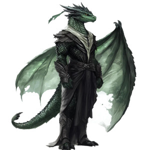 Emerald Dragonborn Vinyl Car Decal Sticker – Waterproof & UV-Resistant 8"