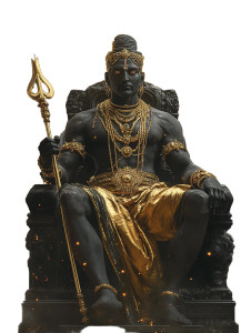 Lord Shani Cosmic Vinyl Car Decal Sticker – Waterproof & UV-Resistant 8"