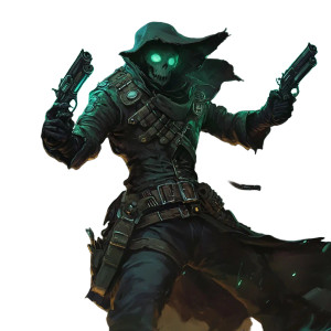 Steampunk Undead Bounty Hunter Vinyl Car Decal Sticker – Waterproof & UV-Resistant 8"