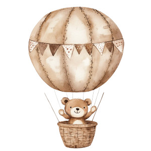 Bear In Balloon Vinyl Car Decal Sticker – Waterproof & UV-Resistant 8"