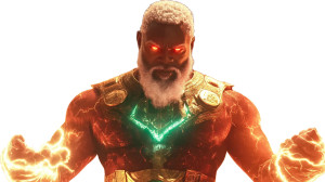 Fiery Afro Hero Vinyl Car Decal Sticker – Waterproof & UV-Resistant 8"