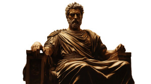 Marcus Aurelius Serene Vinyl Car Decal Sticker – Waterproof & UV-Resistant 8"