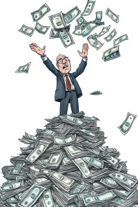 Bald Reporter Money Rain Vinyl Car Decal Sticker – Waterproof & UV-Resistant 8"