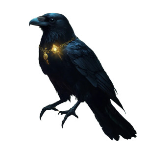 Magical Raven Guardian Vinyl Car Decal Sticker – Waterproof & UV-Resistant 8"