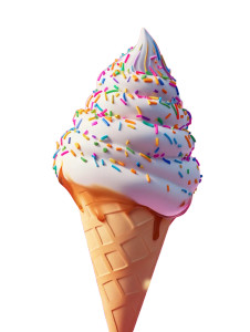 Retro Ice Cream Design Vinyl Car Decal Sticker – Waterproof & UV-Resistant 8"