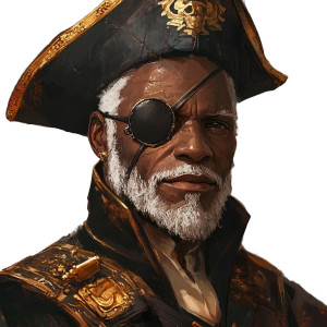 Fantasy Pirate Captain Vinyl Car Decal Sticker – Waterproof & UV-Resistant 8"