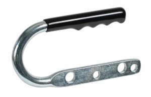 Heavy Duty Steel Trailer Coupler Handle | Fits 1-7/8 Inch & 2 Inch Bolt On Coupler | 2 Hole Design | Zinc Plated | With Grip