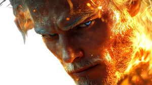 Solemn White-Haired Man Vinyl Car Decal Sticker – Waterproof & UV-Resistant 8"