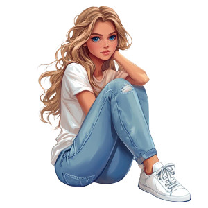 Blonde Blue-Eyed Girl Vinyl Car Decal Sticker – Waterproof & UV-Resistant 8" Blonde Blue-Eyed Girl Vinyl Car Decal Sticker – Waterproof & UV-Resistant 8"