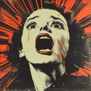 Retro Horror Scream Vinyl Car Decal Sticker – Waterproof & UV-Resistant 8"