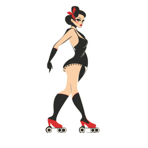 Burlesque On Rollerblades Vinyl Car Decal Sticker – Waterproof & UV-Resistant 8" Burlesque On Rollerblades Vinyl Car Decal Sticker – Waterproof & UV-Resistant 8"