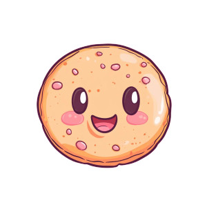 Kawaii Cookie Emoji Vinyl Car Decal Sticker – Waterproof & UV-Resistant 8"